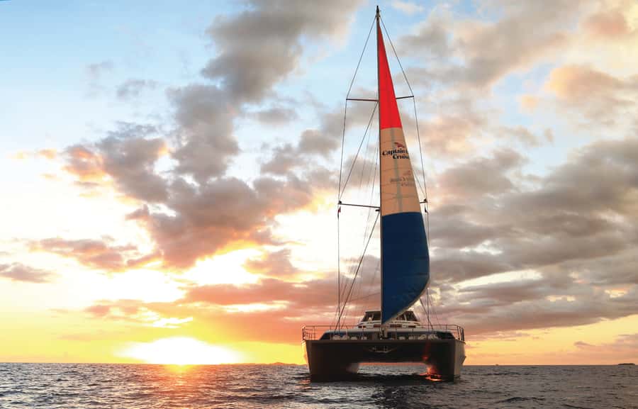 Fiji: Captain Cook Cruises Sunset Dinner Cruise with Lobster - 3 Hours on the Water, sunset sailing and when views hit their best mood