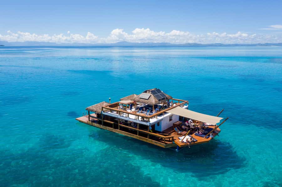Fiji: Cloud 9 Floating Bar and Pizzeria Day Trip - Getting there from Port Denarau: the boat ride sets the tone